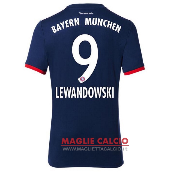 nuova maglietta bayern munich 2017-2018 lewandowski 9 seconda